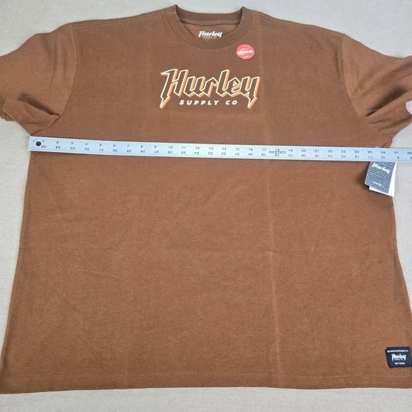 Hurley Supply Co Mens X Large Brown Relaxed Fit Cotton T Shirt - Picture 4 of 8